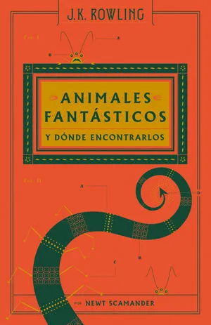 Portada de Animales fantásticos y dónde encontrarlos (biblioteca de hogwarts)