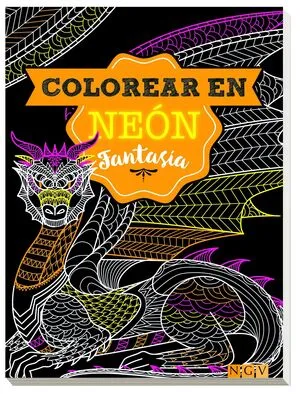 Portada de Fantasía- colorear en neón