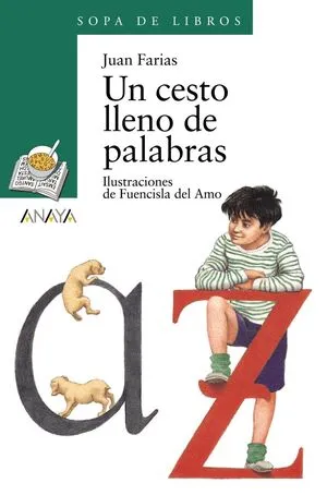 Portada de Sopa de libros verde: Un cesto lleno de palabras