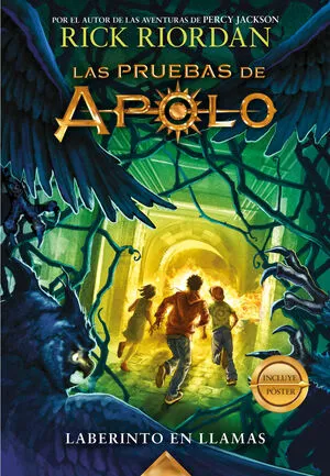 Portada de Las pruebas de apolo 3: Laberinto en llamas