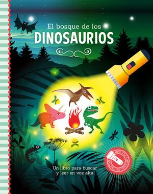 Portada de El bosque de los dinosaurios - libro con linterna