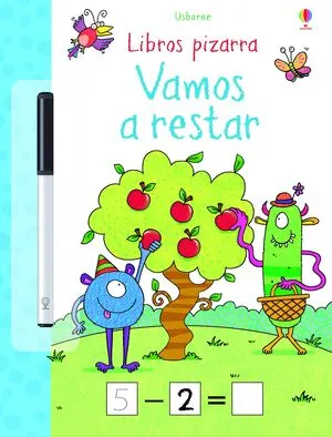 Portada de Vamos a restar libro pizarra