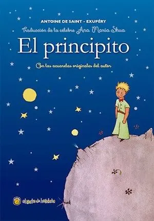 Portada de El principito (portada azul) con acuarelas origina ctd204
