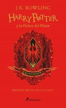 Portada de Harry potter 5: La orden del fenix (edicion gryffindor del 20º aniversario)
