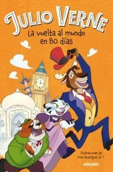 Portada de Julio verne: Vuelta al mundo en 80 dias primeros lectores