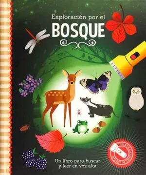 Portada de Exploración por el bosque - libro con linterna