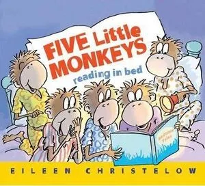 Portada de Five little monkeys reading in bed