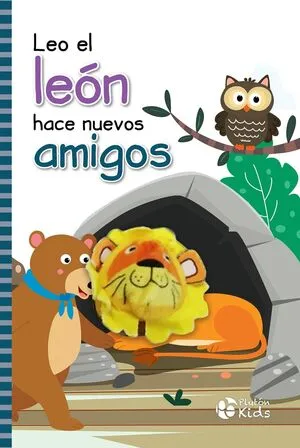 Portada de Leo el leon hace nuevos amigos libro titere