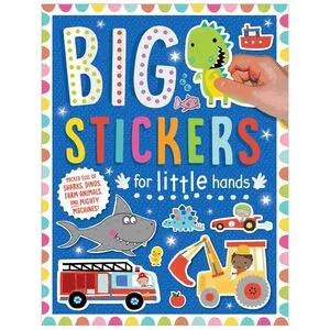 Portada de Big stickers for little hands sharks, dinos, farm animals and mighty machines
