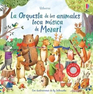 Portada de La orquesta de los animales toca musica de mozart