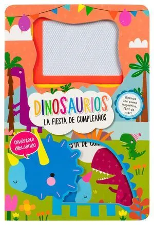 Portada de Dinosaurios. La fiesta de cumpleaños (incluye pluma magnética)