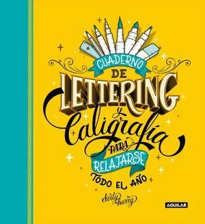 Portada de Cuaderno de lettering y caligrafía para relajarse todo el año