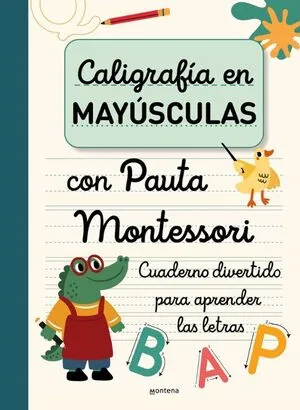 Portada de Caligrafia en mayusculas con pauta montessori
