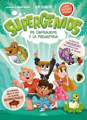 Portada de Supergenios 2: Los dinosaurios y la prehistoria
