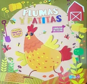 Portada de Plumas y patitas corazon de felpa bflat5546
