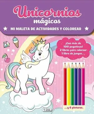 Portada de Unicornios magicos (mi maleta de actividades y colorear) cca050-1