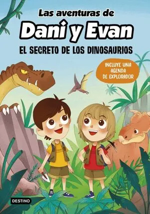 Portada de Las aventuras de dani y evan 1: El secreto de los dinosaurios