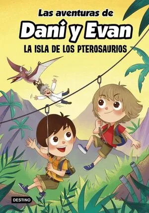 Portada de Las aventuras de dani y evan 2: La isla de los pterosaurios