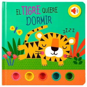 Portada de Cuento infantil: Botones el tigre quiere dormir