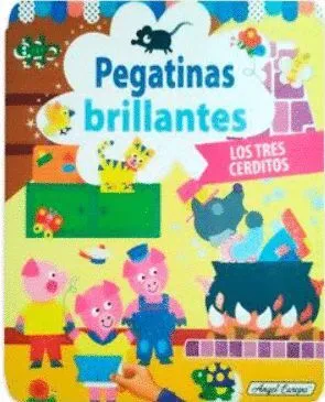Portada de Los tres cerditos: Pegatinas brillantes