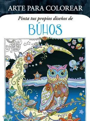 Portada de Arte para colorear. Pinta tus propios diseños de búhos