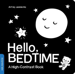 Portada de Hello, bedtime: A high-contrast board book for babies, perfect for a shower gift