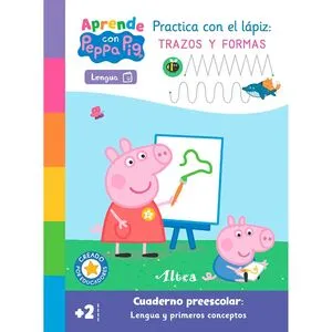 Portada de Aprendo con peppa. Trazos y formas
