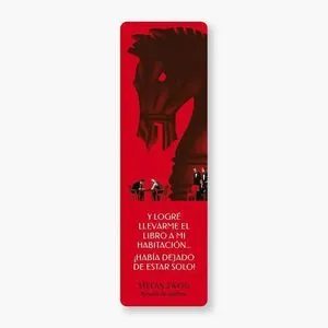 Portada de Marcapaginas : Y logre llevarme un libro a mi habitación... ¡Había dejado de estar solo!
