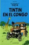 Portada de Tintin en el congo (cartone)