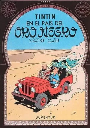 Portada de Tintín en el pais del oro negro (cartoné)