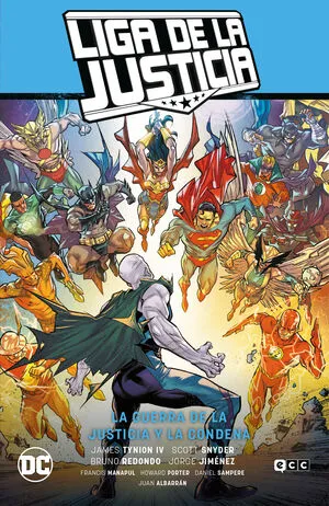 Portada de Liga de la justicia vol. 05: La guerra de la justicia y la condena (lj saga el