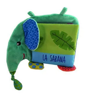 Portada de Siluetas: Elefante y sus amigos de la sabana