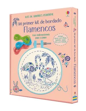 Portada de Mi primer kit de bordado: Flamencos