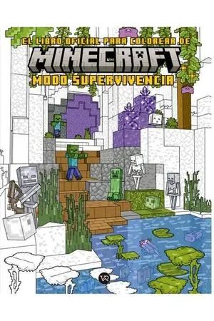 Portada de Minecraft: Modo supervivencia. El libro oficial para colorear