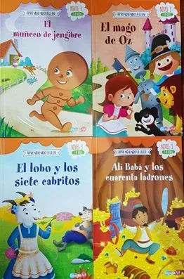 Portada de Aprendiendo a leer nivel 3 (ali baba-el lobo y los siete cabritos-mago de oz-muñeco de jengibre) bbpeg2032