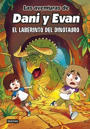Portada de Las aventuras de dani y evan 12. El laberinto del dinotauro
