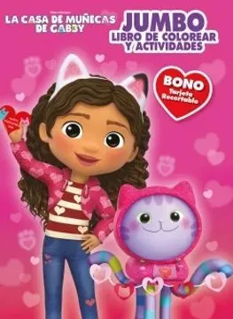 Portada de La casa de muñecas de gabby. Jumbo libro de colorear y actividades.
