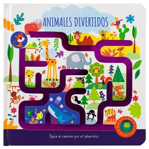 Portada de Sigue el camino por el laberinto: Animales divertidos