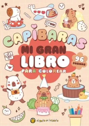 Portada de Mi gran libro para colorear capibaras