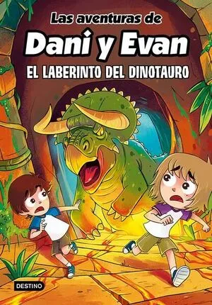 Portada de Las aventuras de dani y evan 12: El laberinto del dinotauro