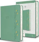 Portada de Biblia rvr 1960 letra gigante símil piel verde con pájaros (edición cantos pintados) / spanish bible rvr 1960 giant print handy size leathersoft green