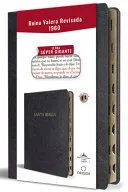 Portada de Biblia reina valera revisada 1960 letra súper gigante, símil piel negro con índice / spanish bible rvr 1960 super giant print, black leathersoft w/ thumb