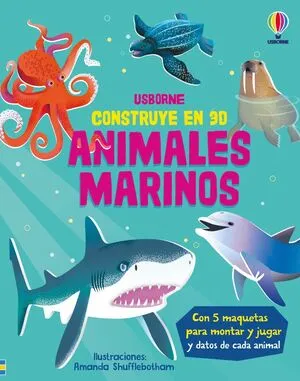 Portada de Construye en 3d: Animales marinos