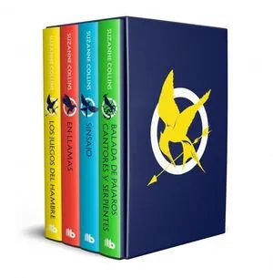 Portada de Estuche los juegos del hambre: (Los juegos del hambre, en llamas,sinsajo,balada de pájaros cantor)