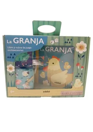 Portada de La granja. Libro y cubos de juego multisensorial