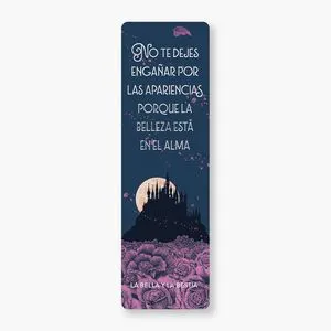 Portada de Marcapaginas: La bella y la bestia