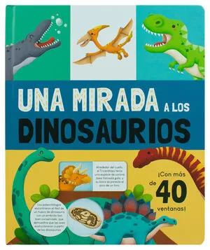 Portada de Libro infantil con ventanas: Una mirada a los dinosaurios