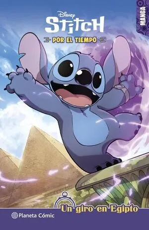 Portada de Stitch por el tiempo. Un giro en egipto. Manga 1