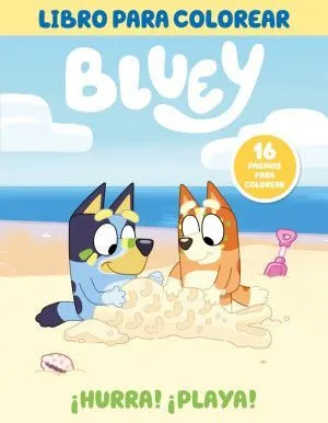 Portada de Bluey. ¡ hurra! ¡ playa !