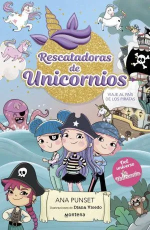 Portada de Rescatadoras de unicornios 4: Viaje al pais de los piratas